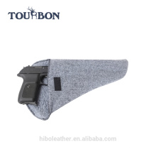 Tourbon tactique Silicone pistolet de stockage Gun Case Pistol Socks Gris Gun Protector pour tir 28cm